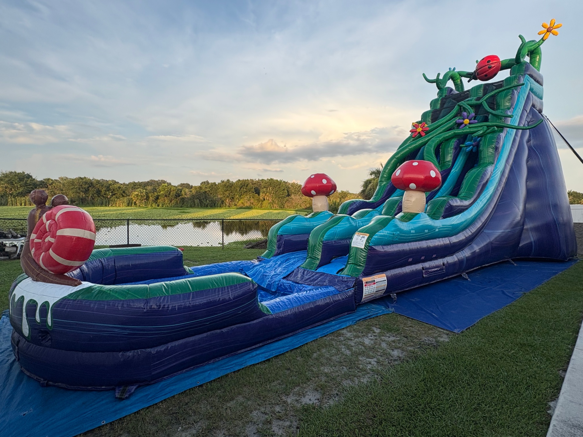 27ft Wild Forest tall jungle water slide rental Lakeland FL with XXL deep pool