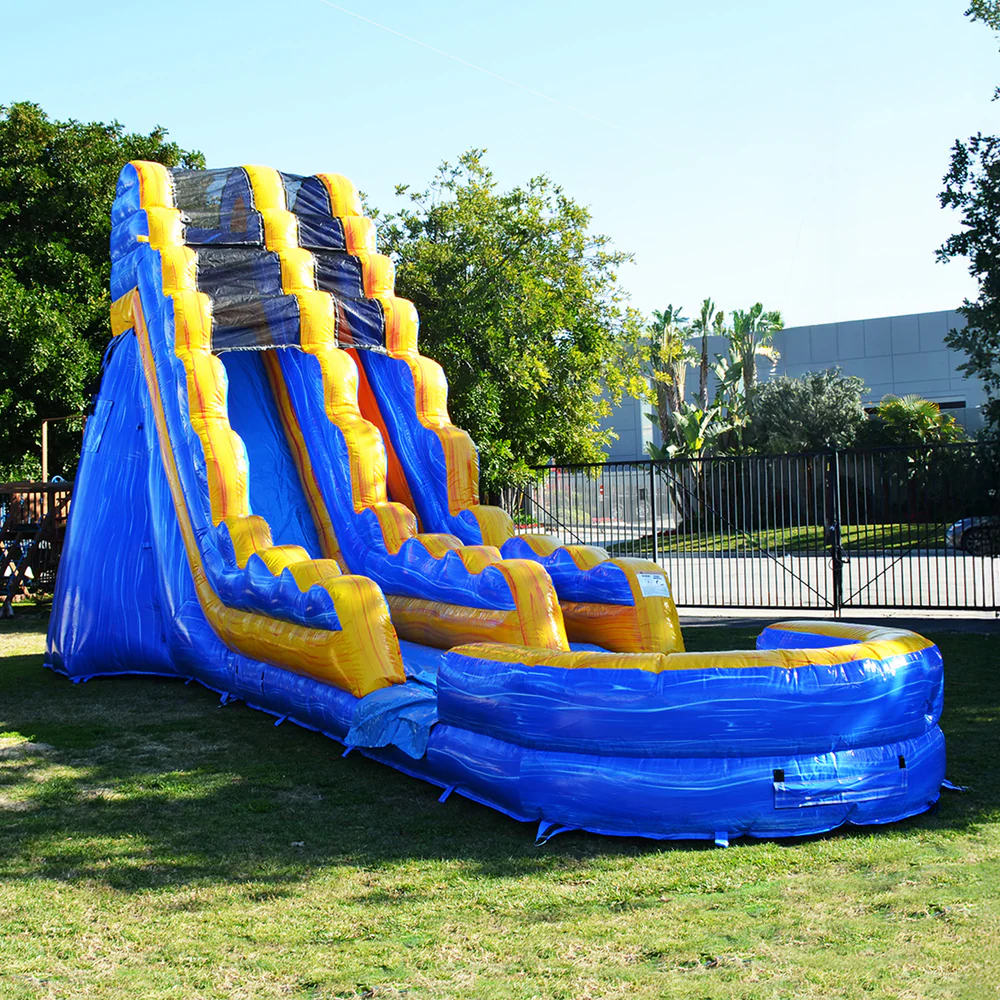 20ft Melting Arctic water slide rental Lakeland FL with XXL splash pool