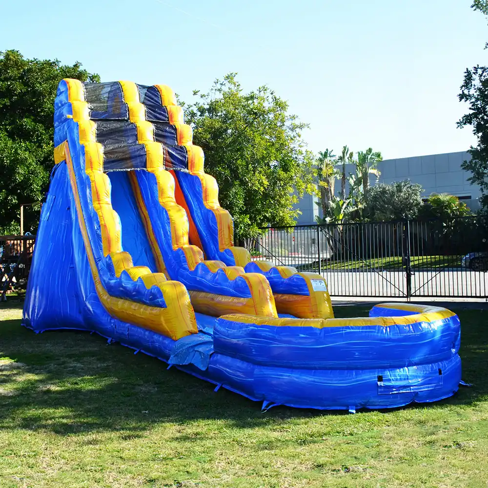 20ft Melting Arctic water slide rental Lakeland FL with XXL splash pool